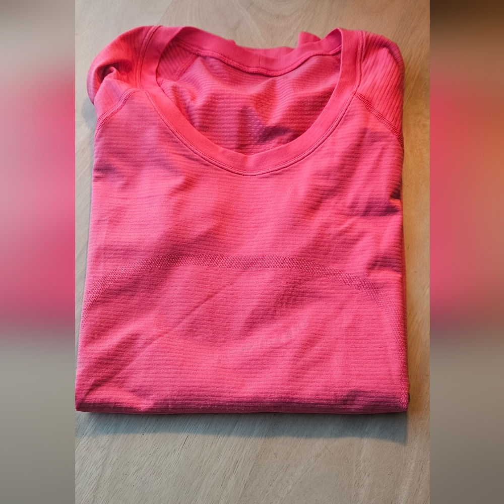 Lululemon Swifty Tech Short Sleeve - Hip Length - Vibrant Pink Top